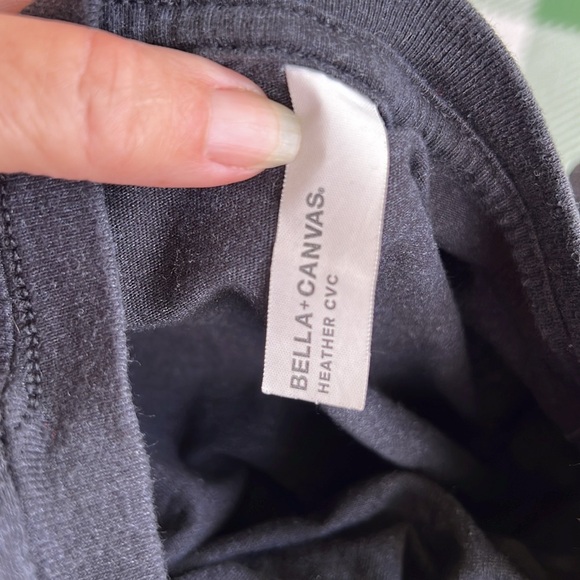 Rock and roll soul graphic design block leopard print long sleeve black t-shirt - Picture 5 of 5